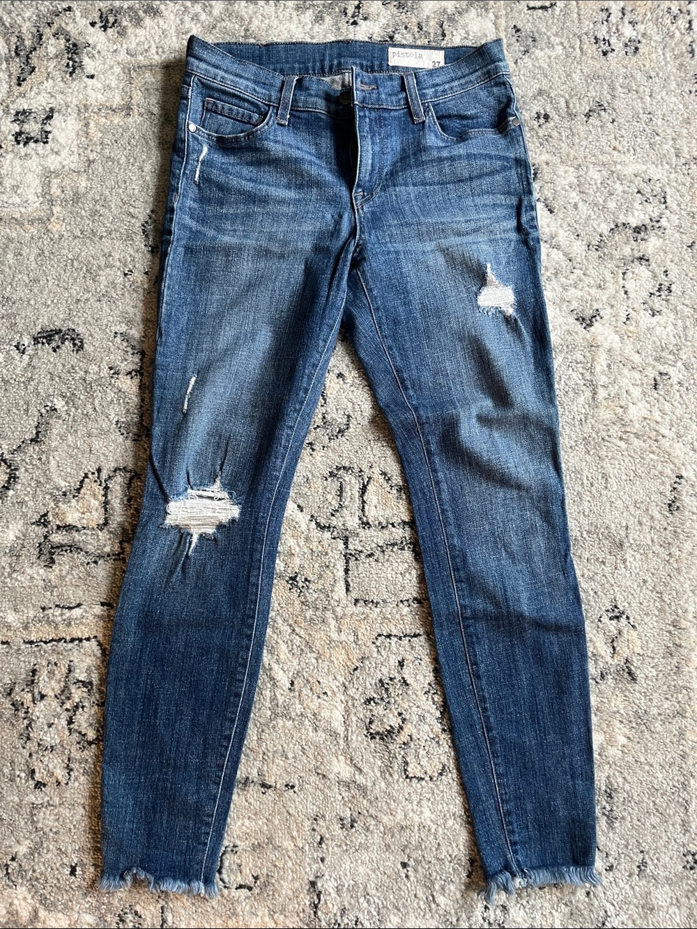 Pistola Dark Blue Distressed Women’s Skinny Jeans - 27
